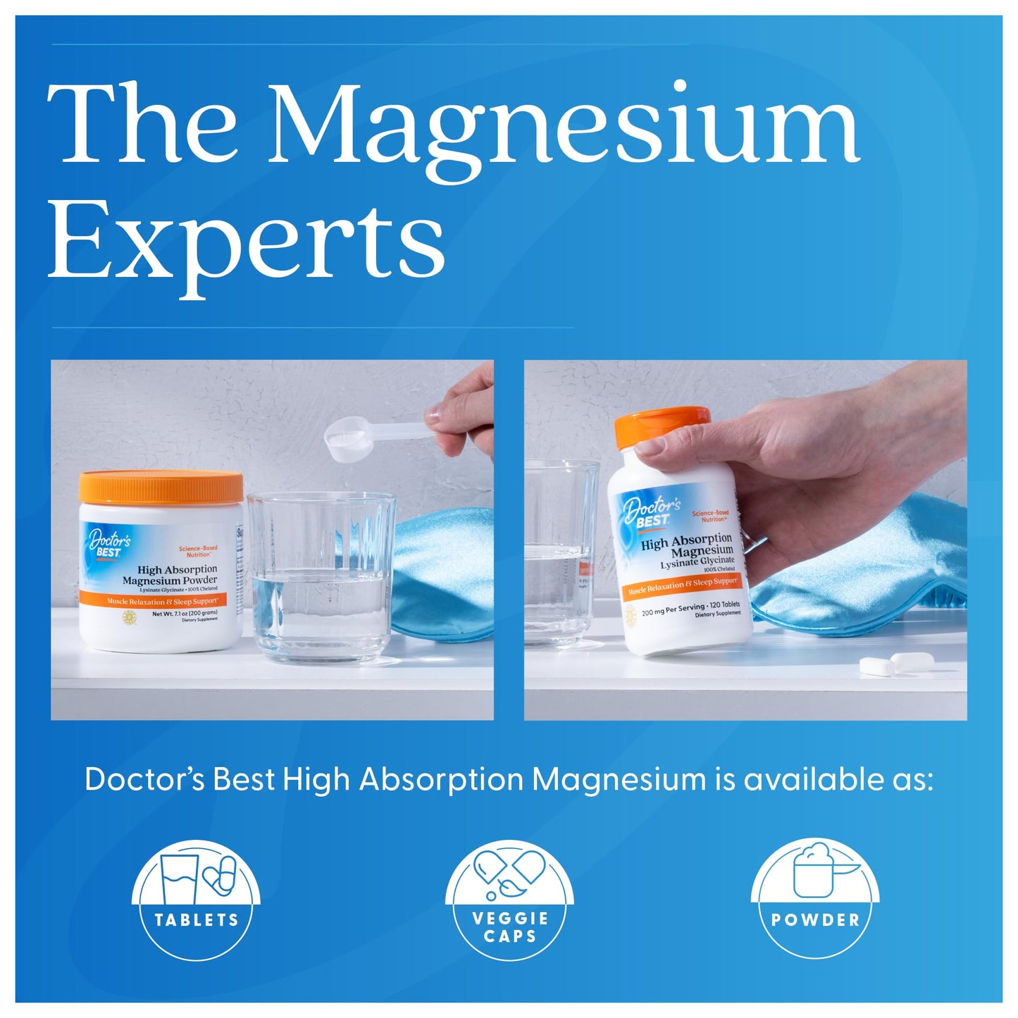 Doctor’s Best High Absorption Magnesium Glycinate Lysinate Supplement - 100% Chelated for Maximum Absorption - Magnesium for Sleep and Muscle Relaxation - 200 Mg Per Serving - 240 Tablets - Fresh Hearth
