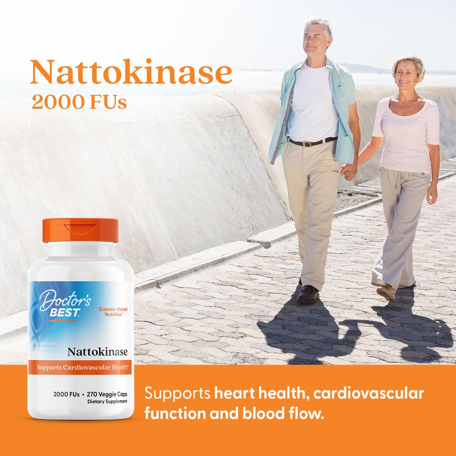 Doctor's Best Nattokinase, Non - GMO, Vegan, Gluten Free, 270 Veggie Caps - Fresh Hearth