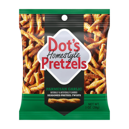 Dot's Pretzels Variety Pack, Original, Honey Mustard, and Parmesan Garlic Twist Snack, 1oz Individually Sized Bags (18 Count) - Fresh Hearth
