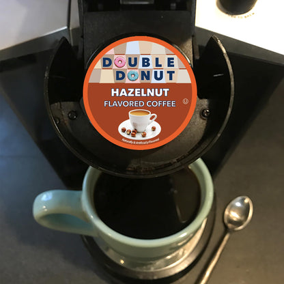 Double Donut Hazelnut Flavored Coffee pods, Medium Roast Coffee,Compatible with Keurig K Cups Brewers, 20 Count - Fresh Hearth