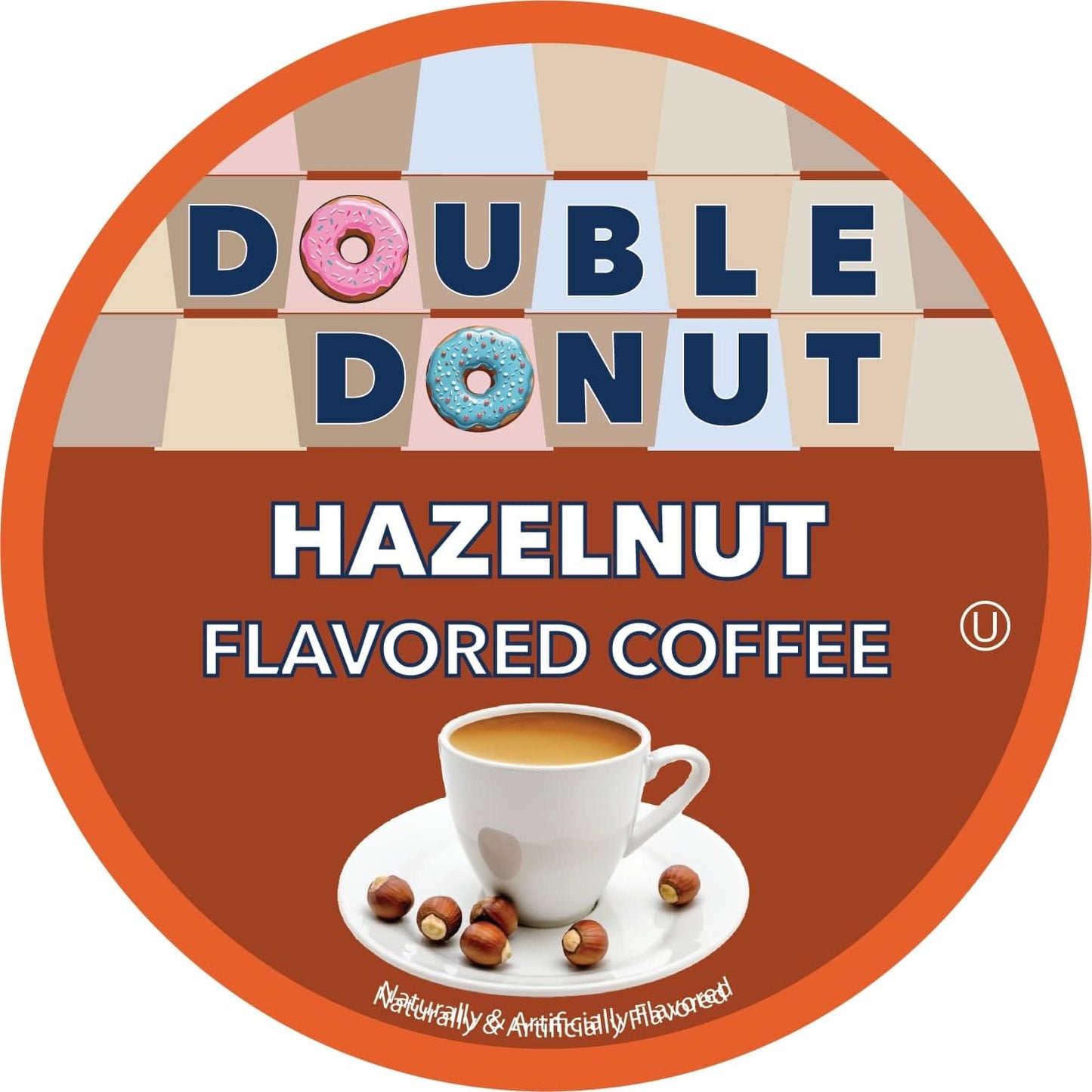 Double Donut Hazelnut Flavored Coffee pods, Medium Roast Coffee,Compatible with Keurig K Cups Brewers, 20 Count - Fresh Hearth