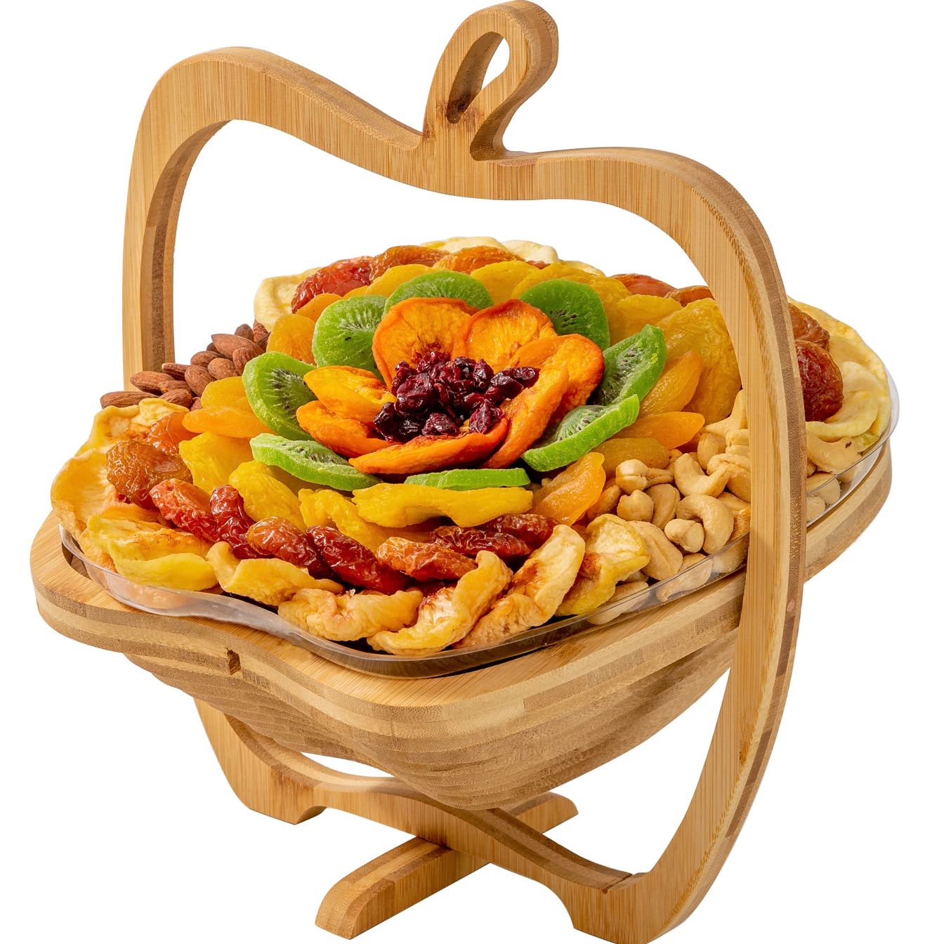 Dried Fruit and Nut Gift Basket, Healthy Assorted Natural Snack Gift Tray, Extra Large Variety Food Tray Party Platter - Easter, Holiday, Birthday, Sympathy, Office, Men, Woman, Him, Her Husband, Wife, Families, Bonnie and Pop - Fresh Hearth