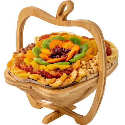 Dried Fruit and Nut Gift Basket, Healthy Assorted Natural Snack Gift Tray, Extra Large Variety Food Tray Party Platter - Easter, Holiday, Birthday, Sympathy, Office, Men, Woman, Him, Her Husband, Wife, Families, Bonnie and Pop - Fresh Hearth