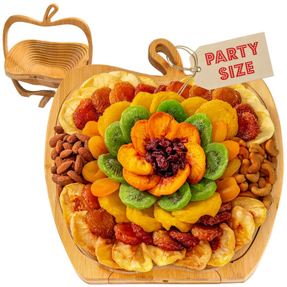 Dried Fruit and Nut Gift Basket, Healthy Assorted Natural Snack Gift Tray, Extra Large Variety Food Tray Party Platter - Easter, Holiday, Birthday, Sympathy, Office, Men, Woman, Him, Her Husband, Wife, Families, Bonnie and Pop - Fresh Hearth