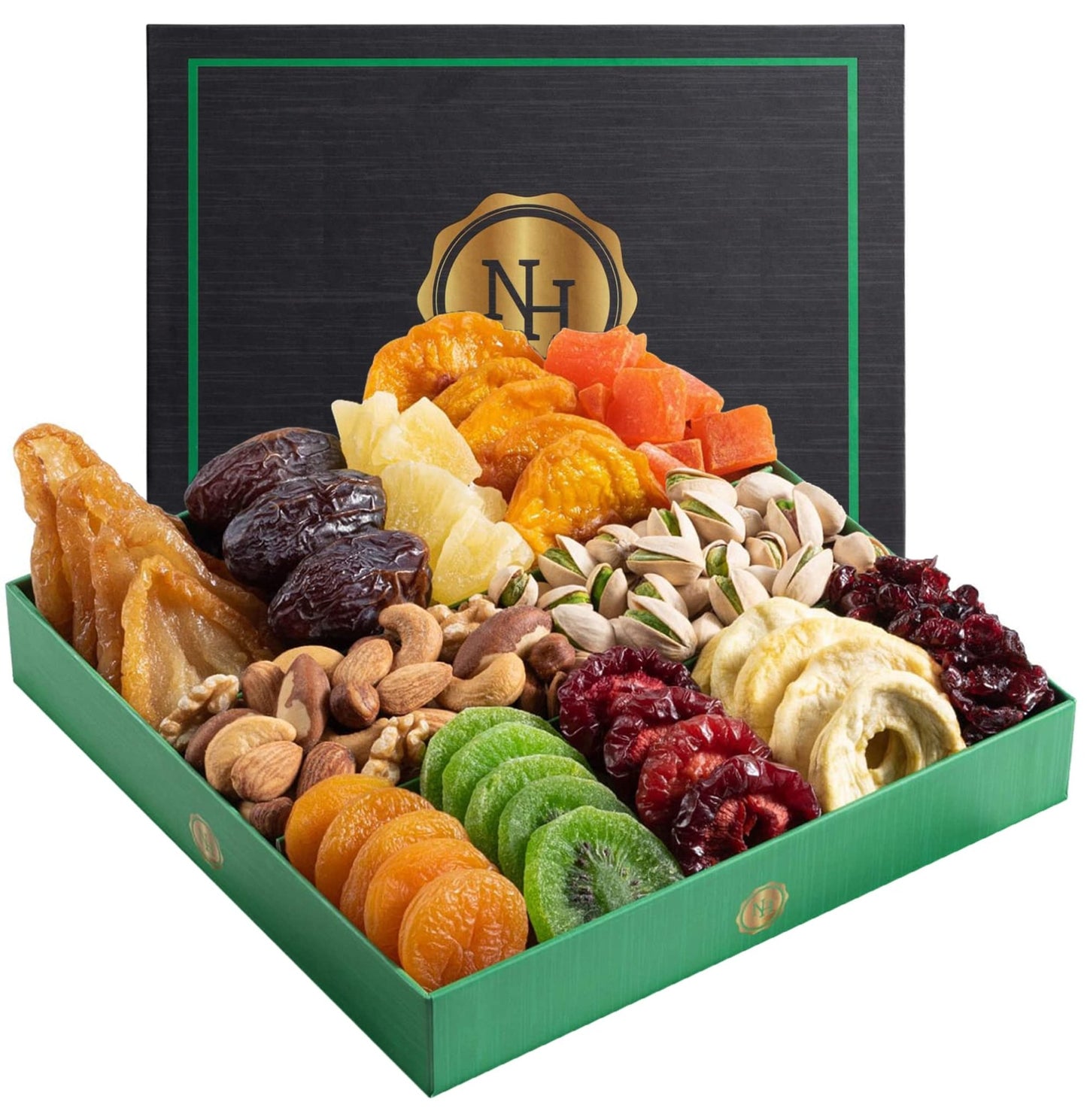 Dried Fruit & Nuts Gift Basket - Fresh Dried Fruit & Nuts Gift Basket - Assorted Food Gift Box for Birthday, Family, Sympathy, Men & Women. - Fresh Hearth