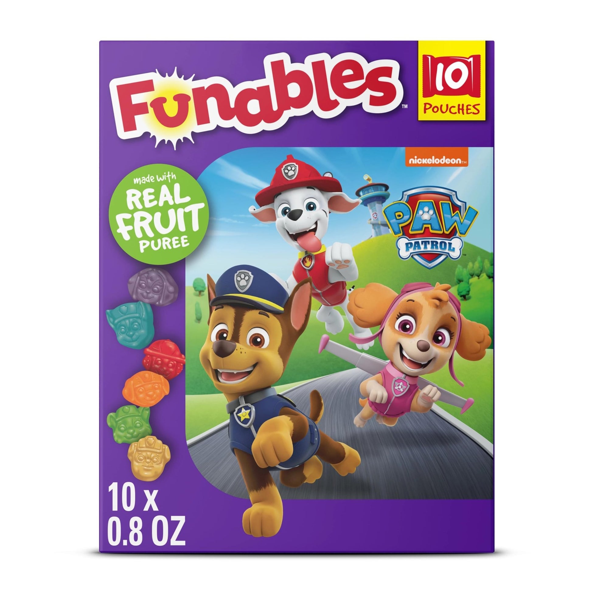 Funables Fruity Snacks, PAW Patrol, Assorted Fruit, Flavored Snacks, 0.8 oz 10 ct - Fresh Hearth