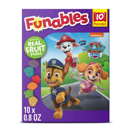 Funables Fruity Snacks, PAW Patrol, Assorted Fruit, Flavored Snacks, 0.8 oz 10 ct - Fresh Hearth