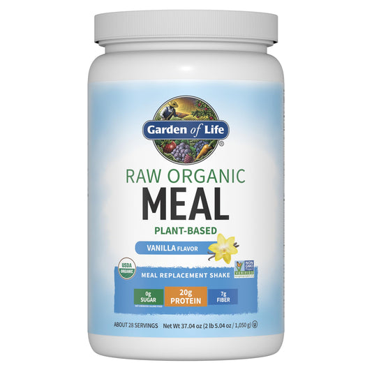 Garden of Life Meal Replacement Shakes, Vegan Raw Organic Protein Powder, Vanilla Protein Powder with Plant Based Pea Protein, Sprouts, Greens, Probiotics, Dairy Free 28 Servings - Fresh Hearth