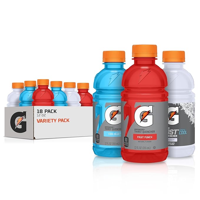 Gatorade Thirst Quencher Sports Drink, Variety Pack, 12 Fl Oz (Pack of 18) - Fresh Hearth