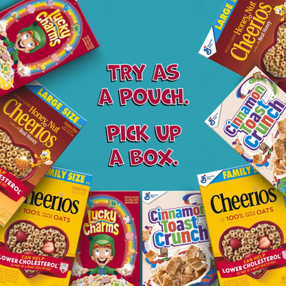 General Mills Cereal Variety Pack, Lucky Charms, Cinnamon Toast Crunch, Cheerios, and Honey Nut Cheerios, 8 Single Serve Pouches, 9.14 oz - Fresh Hearth