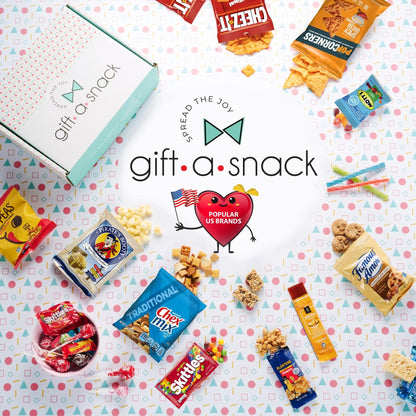 Gift A Snack - Haloween Trick or Treats Snack Box Variety Pack Care Package + Greeting Card (40 Count) Birthday Sweet Treats Gift Basket, Candies Chips Crackers Bars, Office Food Assortments - Fresh Hearth