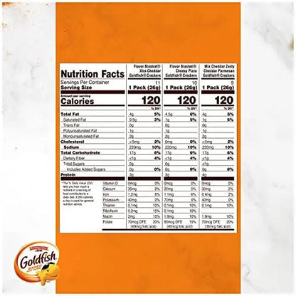 Goldfish Bold Mix Variety Pack Snack Crackers, 1 oz Snack Packs, 30 Ct Box (Pack of 2) - Fresh Hearth