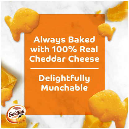 Goldfish Cheddar Cheese Crackers, Baked Snack Crackers, 1 oz On - the - Go Snack Packs, 20 Count Box - Fresh Hearth