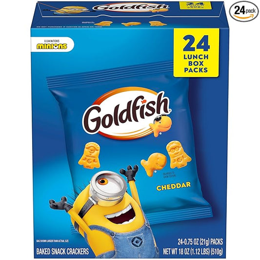 Goldfish crackers Flavor Blasted Xtra Cheddar Cheese Crackers, 24 Summer Snack Packs - Fresh Hearth