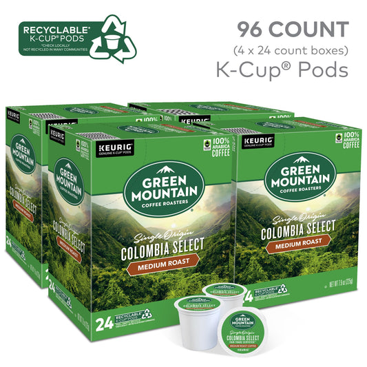 Green Mountain Coffee Roasters Colombia Select Coffee, Keurig Single - Serve K - Cup Pods, Medium Roast Coffee, 96 Count - Fresh Hearth