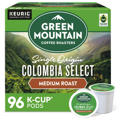 Green Mountain Coffee Roasters Colombia Select Coffee, Keurig Single - Serve K - Cup Pods, Medium Roast Coffee, 96 Count - Fresh Hearth