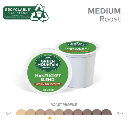 Green Mountain Coffee Roasters Nantucket Blend Keurig Single - Serve K - Cup Pods, Medium Roast Coffee, 96 Count - Fresh Hearth