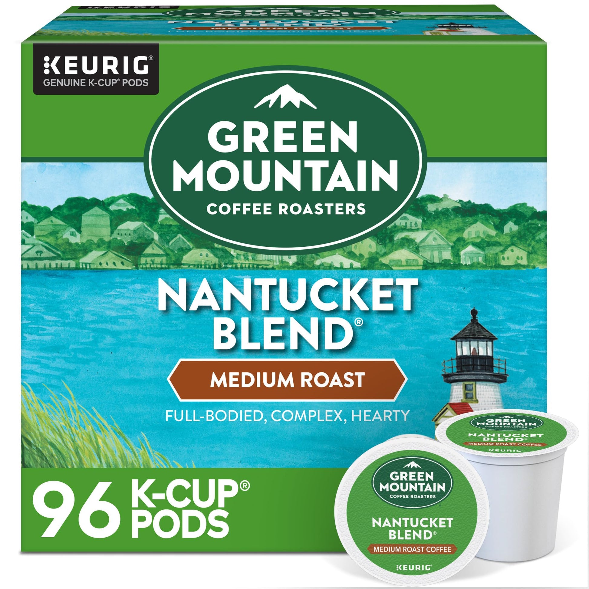 Green Mountain Coffee Roasters Nantucket Blend Keurig Single - Serve K - Cup Pods, Medium Roast Coffee, 96 Count - Fresh Hearth