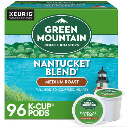 Green Mountain Coffee Roasters Nantucket Blend Keurig Single - Serve K - Cup Pods, Medium Roast Coffee, 96 Count - Fresh Hearth