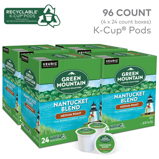 Green Mountain Coffee Roasters Nantucket Blend Keurig Single - Serve K - Cup Pods, Medium Roast Coffee, 96 Count - Fresh Hearth