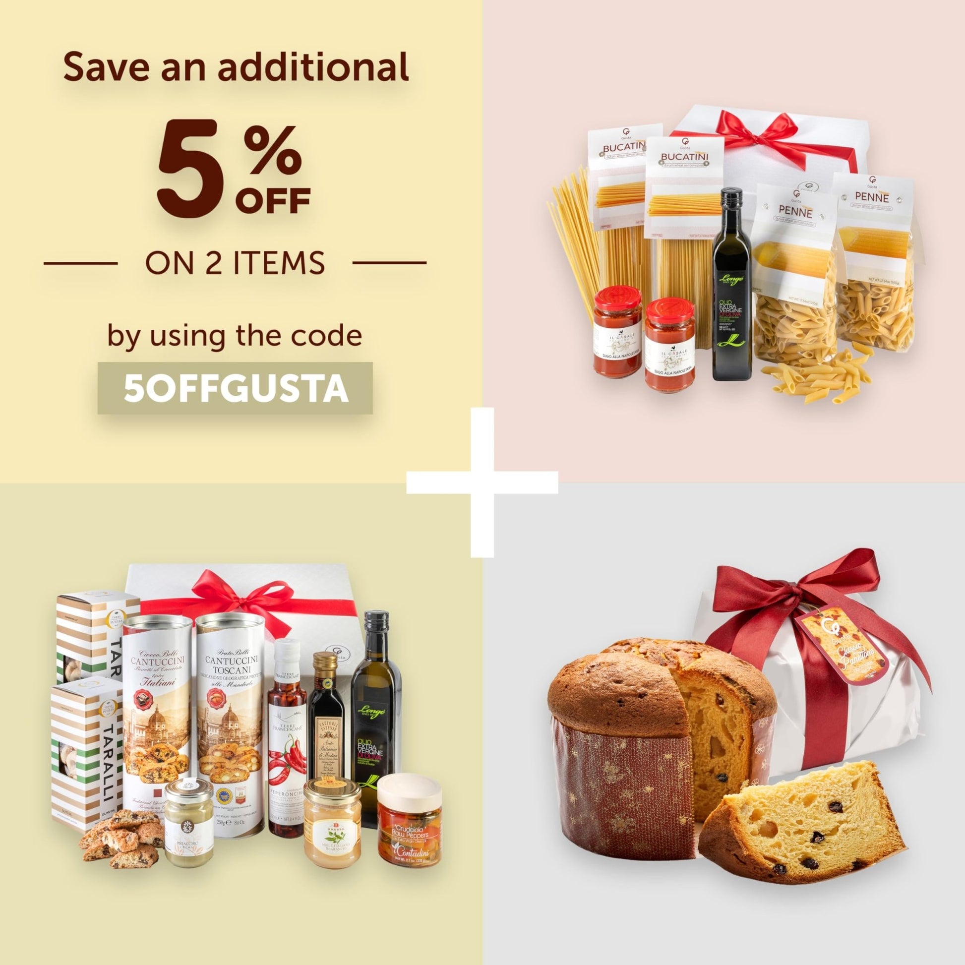 Gusta Italian Gift Basket in Deluxe Packaging - Made in Italy - Holiday Gift for Birthdays, Families, Clients, Parties, Housewarming, Client Thank You & Sympathy Gift Baskets - Fresh Hearth