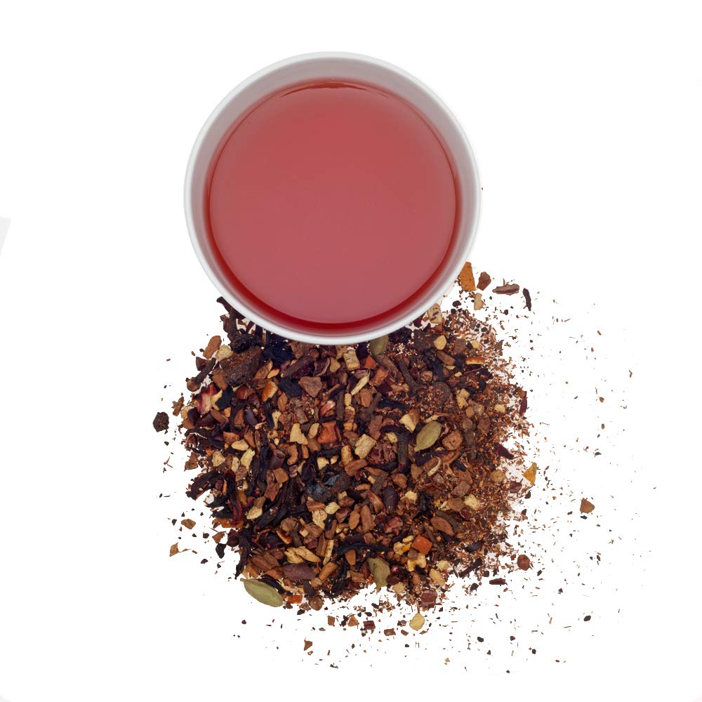 Harney and Sons Mulled Plum Cider, 4oz Loose Leaf Herbal Tea with Cinnamon, Rooibos, Apple Pieces, and Plum, Dark Red, PP - GRCE8634 - Fresh Hearth