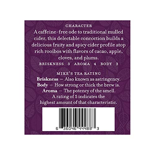Harney and Sons Mulled Plum Cider, 4oz Loose Leaf Herbal Tea with Cinnamon, Rooibos, Apple Pieces, and Plum, Dark Red, PP - GRCE8634 - Fresh Hearth