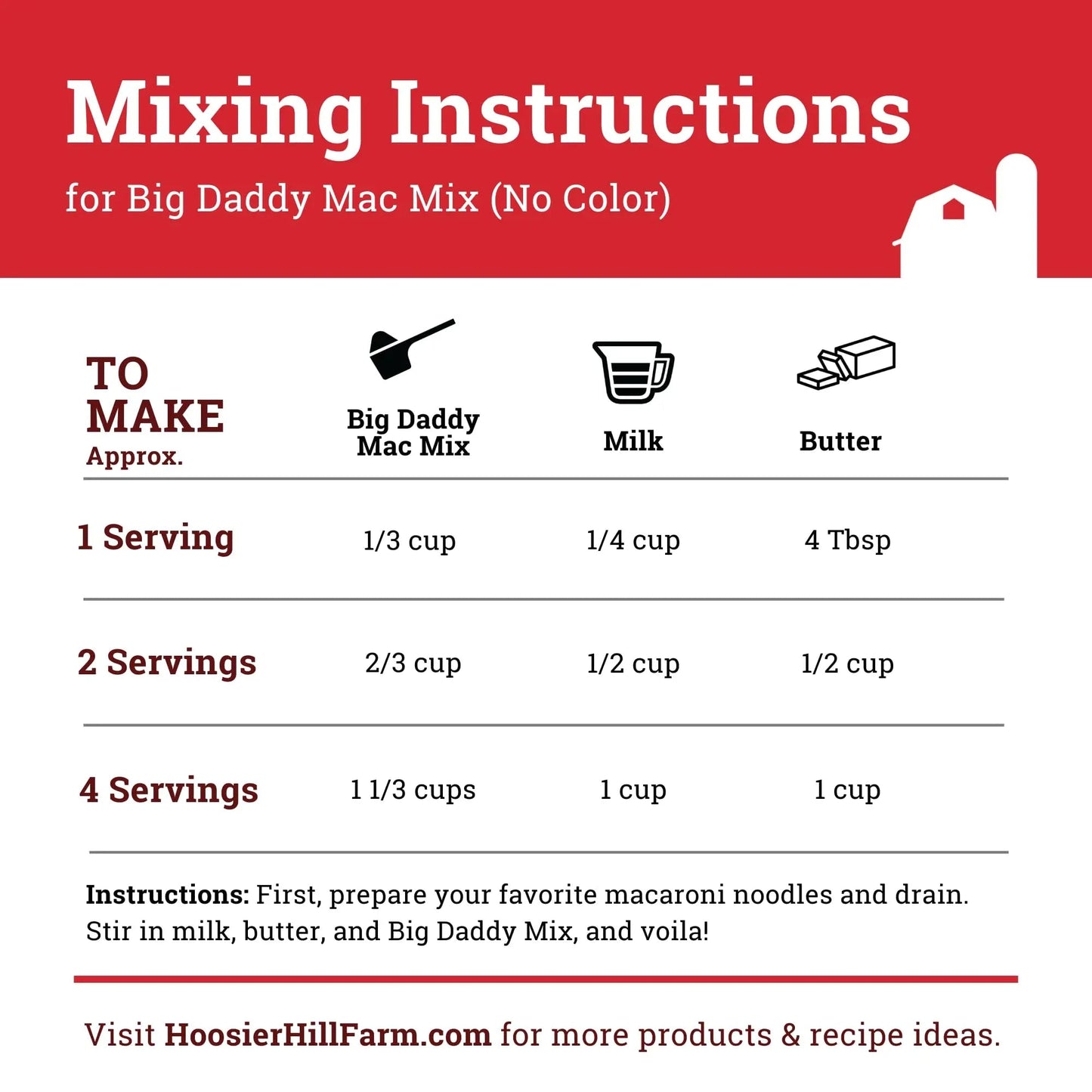 Hoosier Hill Farm Big Daddy Mac Mix, No Color Added, 1LB (Pack of 1) - Fresh Hearth