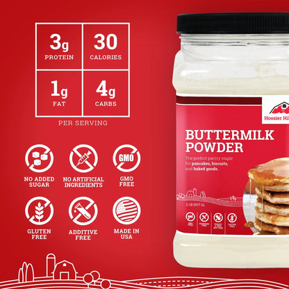 Hoosier Hill Farm Buttermilk Powder, 2LB (Pack of 1) - Fresh Hearth