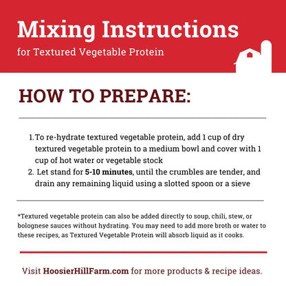Hoosier Hill Farm Textured Vegetable Protein, 2LB (Pack of 1) - Fresh Hearth