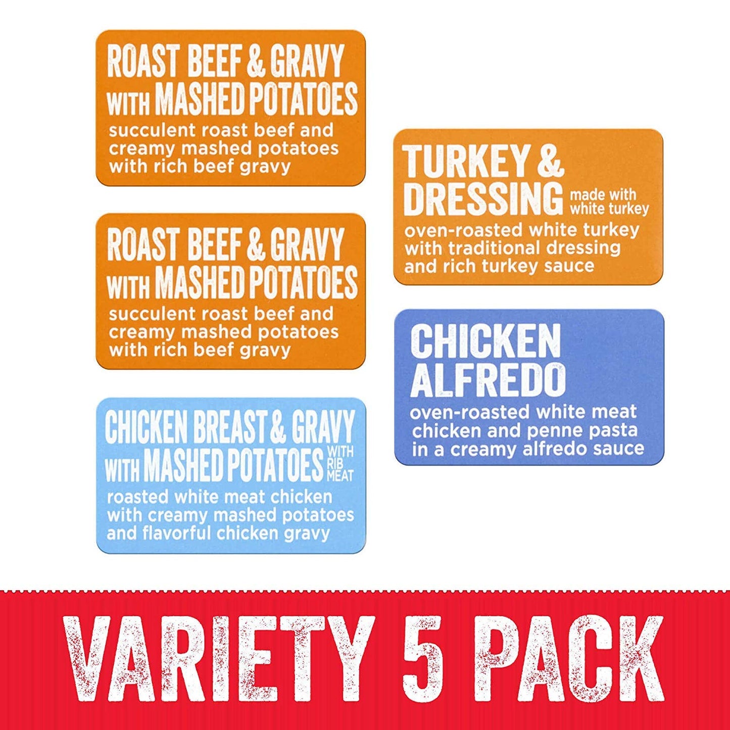 HORMEL COMPLEATS Protein Variety Pack Microwave Trays (Pack of 5) - Fresh Hearth