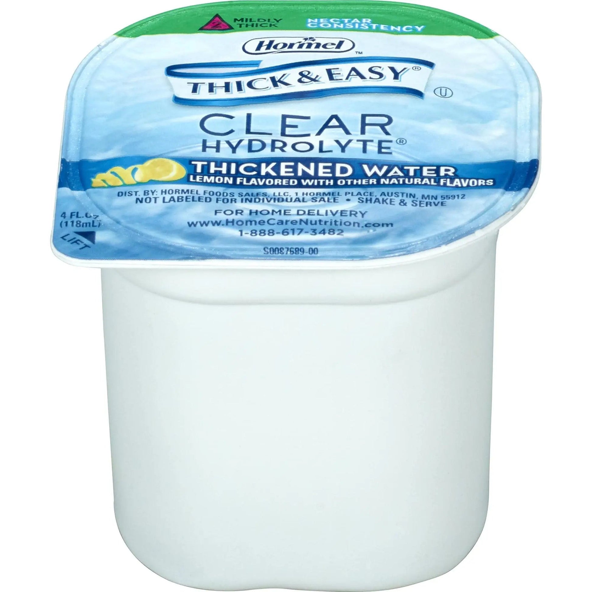 Hormel Thick & Easy® Hydrolyte Nectar Consistency Thickened Water 4 Ounce (Pack of 24) - Fresh Hearth
