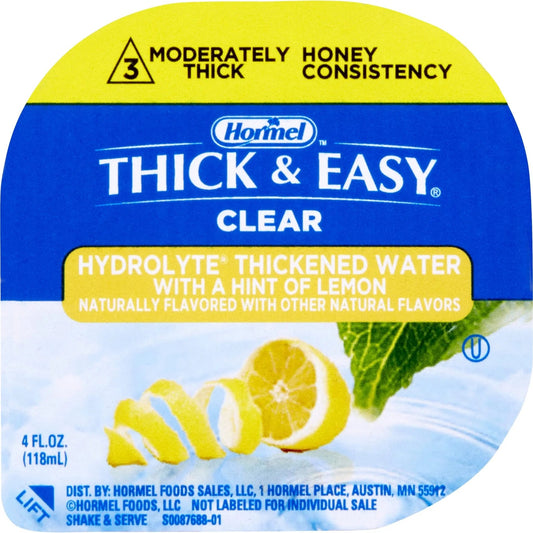 Hormel Thick & Easy® Hydrolyte Thickened Water Honey Consistency 4 ounce (Pack of 24) - Fresh Hearth