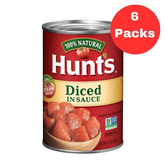Hunt's Diced Tomatoes in Sauce, 14.5 Oz (Pack of 6) - Fresh Hearth
