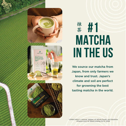Jade Leaf Matcha Organic Culinary Grade Matcha Powder - Premium Second Harvest - Authentic Japanese Origin (3.53 Ounce Resealable Pouch) - Fresh Hearth