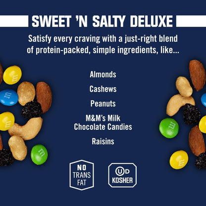 Kar’s Nuts Sweet ‘N Salty Deluxe Trail Mix, 1.5 oz Individual Snack Packs – Bulk Pack of 18, Gluten - Free Snacks - Fresh Hearth