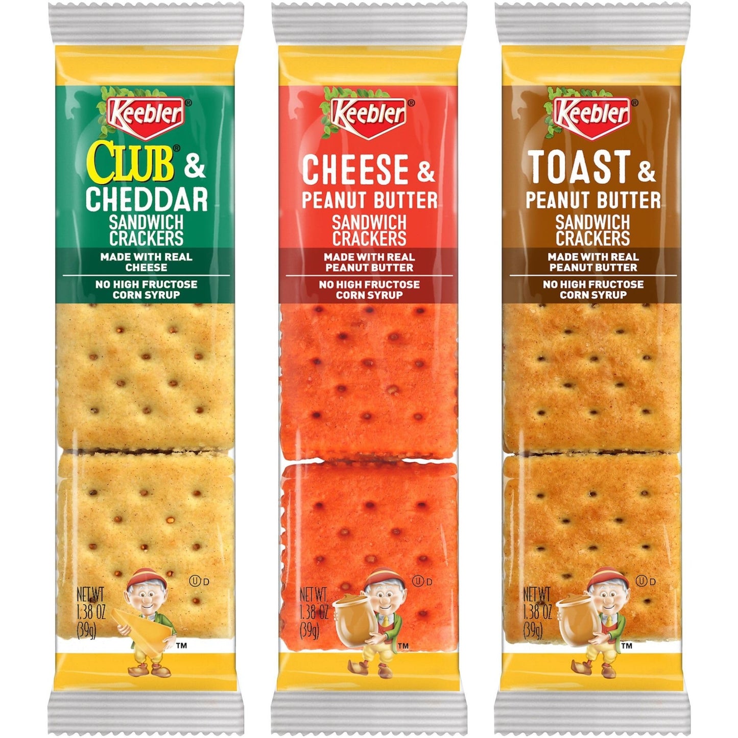 Keebler Sandwich Crackers, Lunch Snacks, Variety Pack (45 Packs) - Fresh Hearth