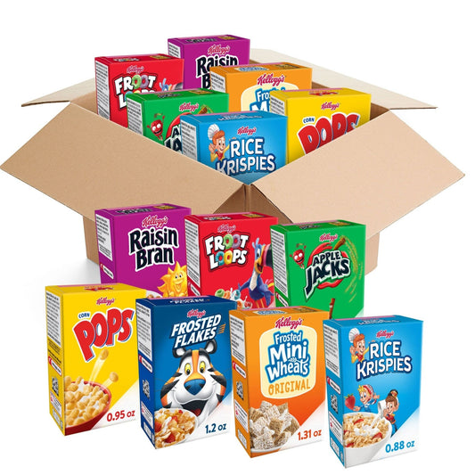 Kellogg's Cold Breakfast Cereal, Bulk Pantry Staples, Kid Snacks, Variety Pack (48 Boxes) - Fresh Hearth
