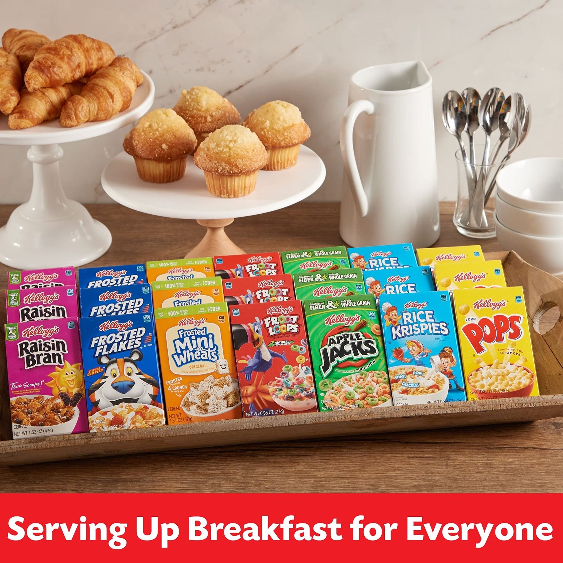 Kellogg's Cold Breakfast Cereal, Bulk Pantry Staples, Kid Snacks, Variety Pack (48 Boxes) - Fresh Hearth