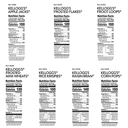 Kellogg's Cold Breakfast Cereal, Bulk Pantry Staples, Kid Snacks, Variety Pack (48 Boxes) - Fresh Hearth