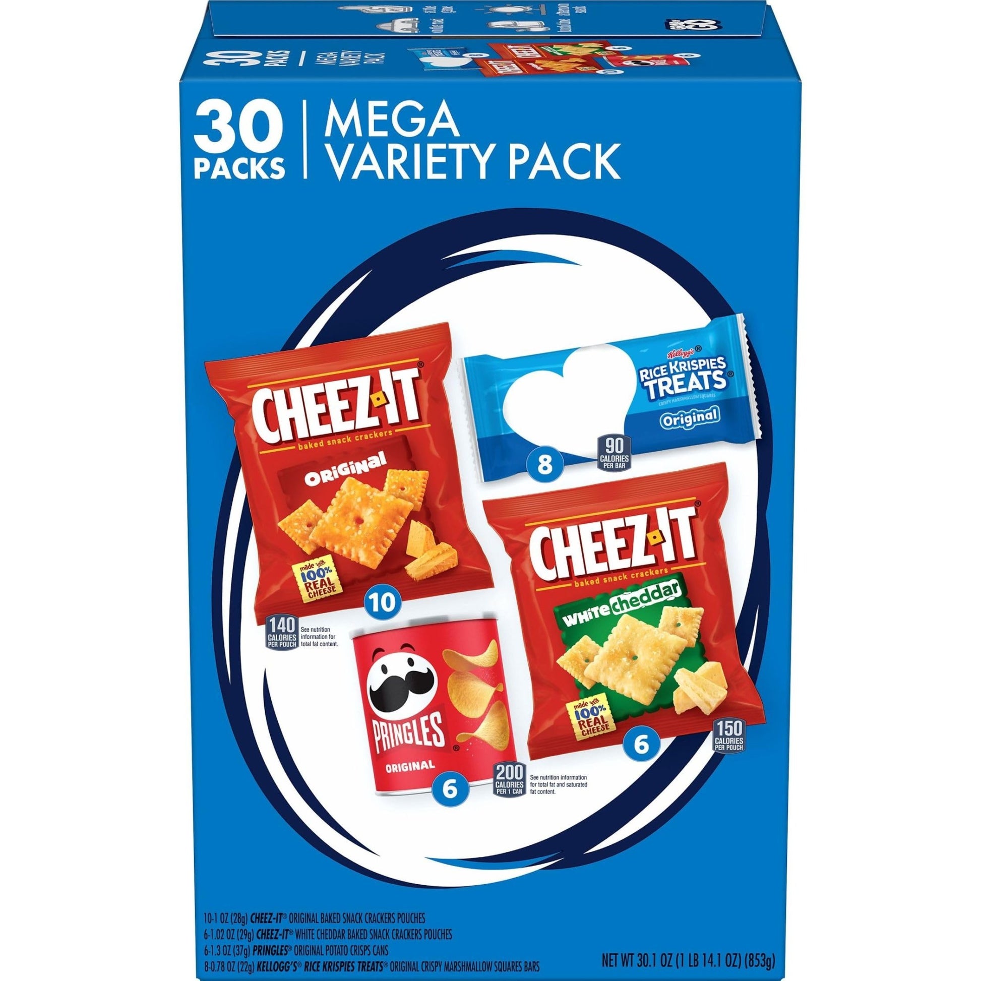 Kellogg's Snacks, Lunch Snacks, Kids Snacks, Mega Pack, Variety Pack, 30.1oz Box (30 Packs) - Fresh Hearth