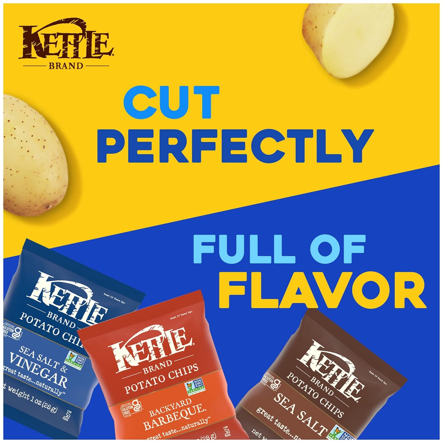 Kettle Brand Potato Chips Variety Pack, 1 Oz, 20 Ct - Fresh Hearth