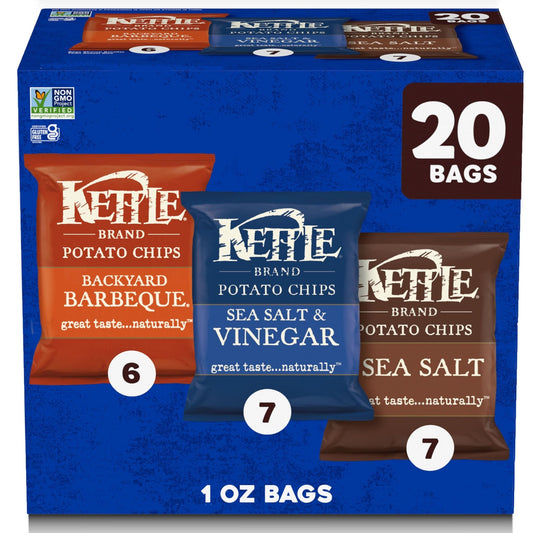 Kettle Brand Potato Chips Variety Pack, 1 Oz, 20 Ct - Fresh Hearth