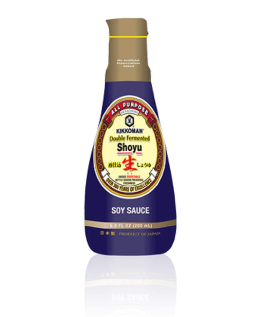 Kikkoman Double Fermented Soy Sauce, Brown, 6.8 Fl Oz - Fresh Hearth
