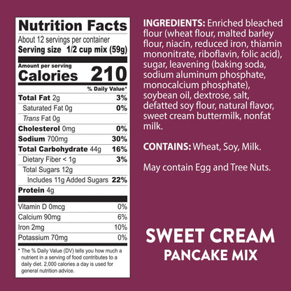 Krusteaz Sweet Cream Pancake and Waffle Mix, Light & Fluffy, 26 oz Boxes (Pack of 8) - Fresh Hearth