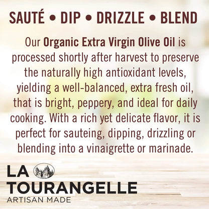 La Tourangelle, Organic Extra Virgin Olive Oil, Cold - Pressed High Antioxidant Picual Olives From Spain, 16.9 fl oz - Fresh Hearth
