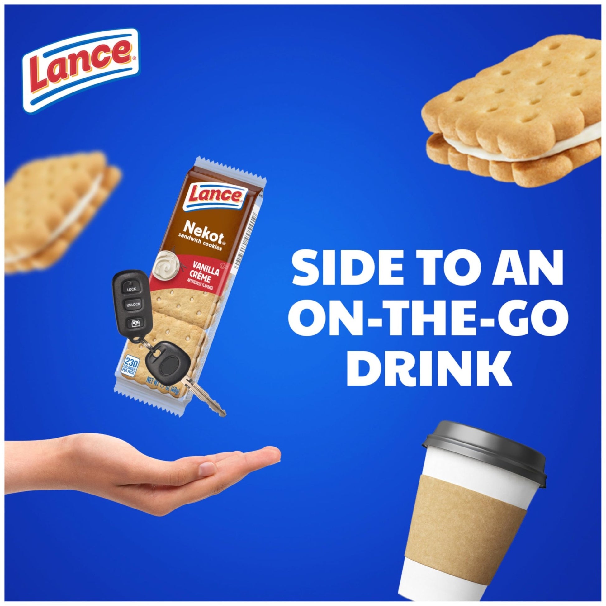 Lance Sandwich Cookies, Nekot Vanilla Creme, 10 Individually Wrapped Packs, 6 Sandwiches Each - Fresh Hearth