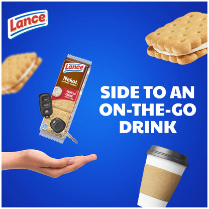 Lance Sandwich Cookies, Nekot Vanilla Creme, 10 Individually Wrapped Packs, 6 Sandwiches Each - Fresh Hearth