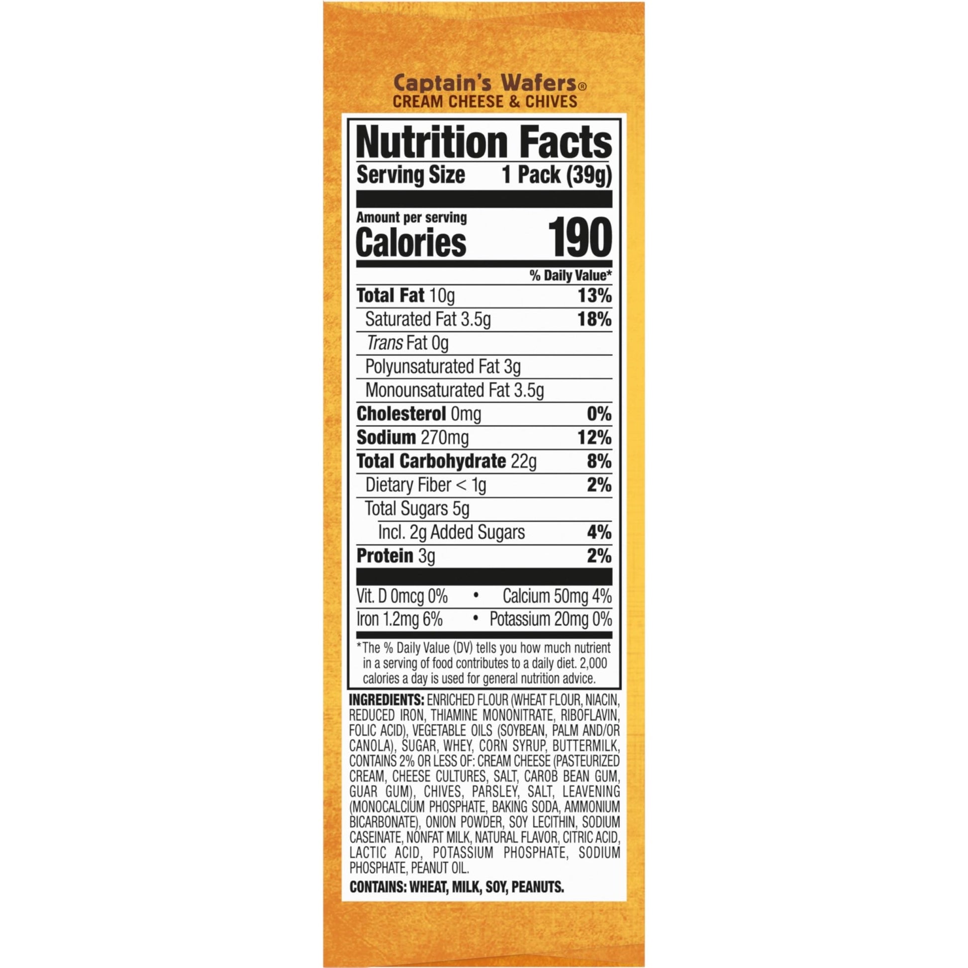 Lance Sandwich Crackers, Captain's Wafers, Variety Pack, 10 Individual Packs, 6 Sandwiches Each - Fresh Hearth