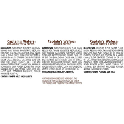 Lance Sandwich Crackers, Captain's Wafers, Variety Pack, 10 Individual Packs, 6 Sandwiches Each - Fresh Hearth
